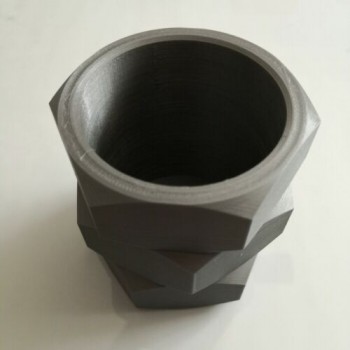 Lock Nut Style 3D Printed Storage Pot Large