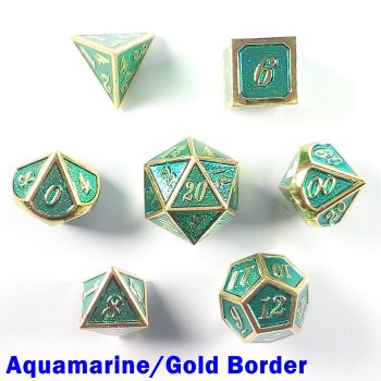 Bordered Aquamarine/Gold
