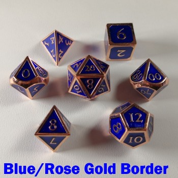 Bordered Blue/Rose Gold