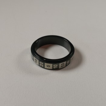 Black D20 Spinner Ring