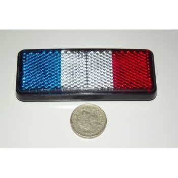 French Flag Reflector - Tricoleur Renault Peugeot Citroen Matra Aixam Microcar