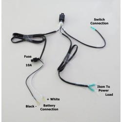 Wiring Loom Extension Motorcycle Kitcar Light Switch Relay Fuse Locost Easy Fit For 1 Item