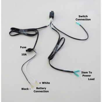 Wiring Loom Extension Motorcycle Kitcar Light Switch Relay Fuse Locost Easy Fit For 1 Item