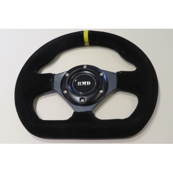 Steering Wheel 255mm 10" Suede Finish - Carbon