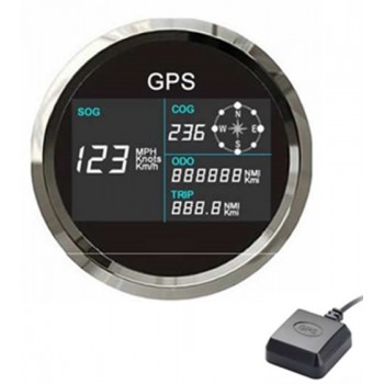 Tenet Waterproof Nautical Marine Digital GPS Speedometer In MPH/KPH/Knots With A Compass